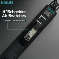KAILES (KLS) Série KLS-K22 PDU pour centre de données 63A 18 prises 3 1P Protection par disjoncteur à air Courant élevé 45,3 kW Unité de distribution d'alimentation