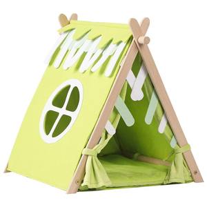 Echo <span class=keywords><strong>Yee</strong></span> <span class=keywords><strong>Casa</strong></span> de Fieltro Triangular para Conejos, Cobertizo Escondite Cálido para Dormir, Juguete para Cobayas y Chinchillas, Uso Otoño-Invierno, Resistente a Mordeduras - Product Image 1