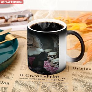 Frosted Black <b>Ceramic</b> <b>Mug</b> 11oz Heat Sensitive Daily Office Cup - Product Image 5