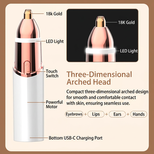 Aisen SF-1012 Compact USB Rechargeable ABS Lady Shaver Kit 3rd Gen Lipstick <strong>Hair</strong> <strong>Remover</strong> with Replacement Blade Head - Product Image 3