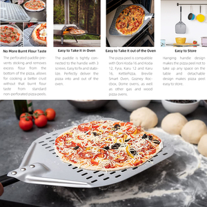 10 12 13 14 inch bánh <span class=keywords><strong>pizza</strong></span> lớn đục lỗ xẻng mái chèo Ngắn/<span class=keywords><strong>d</strong></span>ài xử lý Lò quay vỏ đồ <span class=keywords><strong>d</strong></span>ùng nhà bếp <span class=keywords><strong>d</strong></span>ụng cụ nướng kim loại - Product Image 5