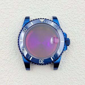 Nueva Caja de Reloj <span class=keywords><strong>GMT</strong></span>/Sub Azul de Acero Inoxidable de 40 mm con Cristal de Zafiro y Lente Ciclop para Movimiento NH34/35/36 y Esfera de 28.5/29 mm - Product Image 4
