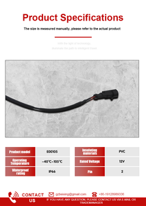 تجميعة أسلاك مخصصة 80 أمبير بتصنيف IP66 بجهد 12 فولت E00105 معزولة بالـ PVC لتوصيل الإشارات بموصل نحاسي للسيارات والأجهزة المنزلية والآلات - Product Image 5