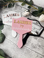 Miroir de maquillage moderne personnalisé en acrylique pour technicien(ne) de sourcils, miroir de vanité écologique avec motifs sur mesure