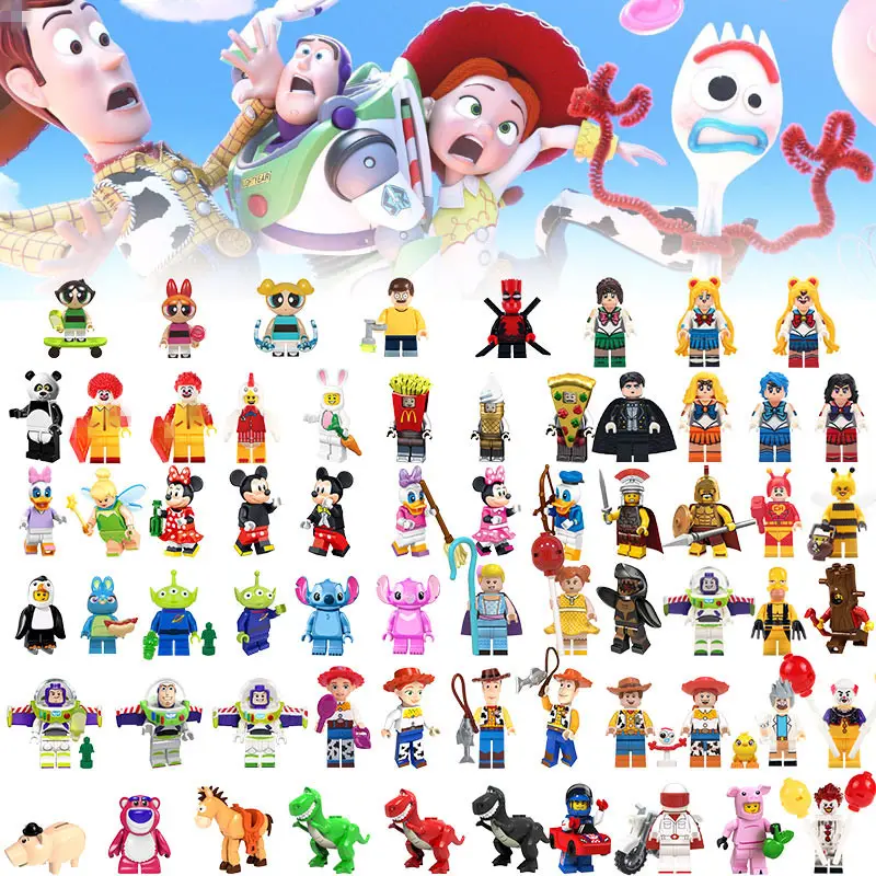 Alle Disneyly Anime Cartoon Speelgoed Verhaal Diy Mixed Mini Action Figure Compatible Block Figure Speelgoed Voor Kinderen Pop