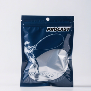 Sac à fermeture éclair imprimé personnalisé appâts de pêche leurre pochette en plastique fenêtre transparente trou de remise petit appâts de poisson résistant à l'huile - Product Image 2