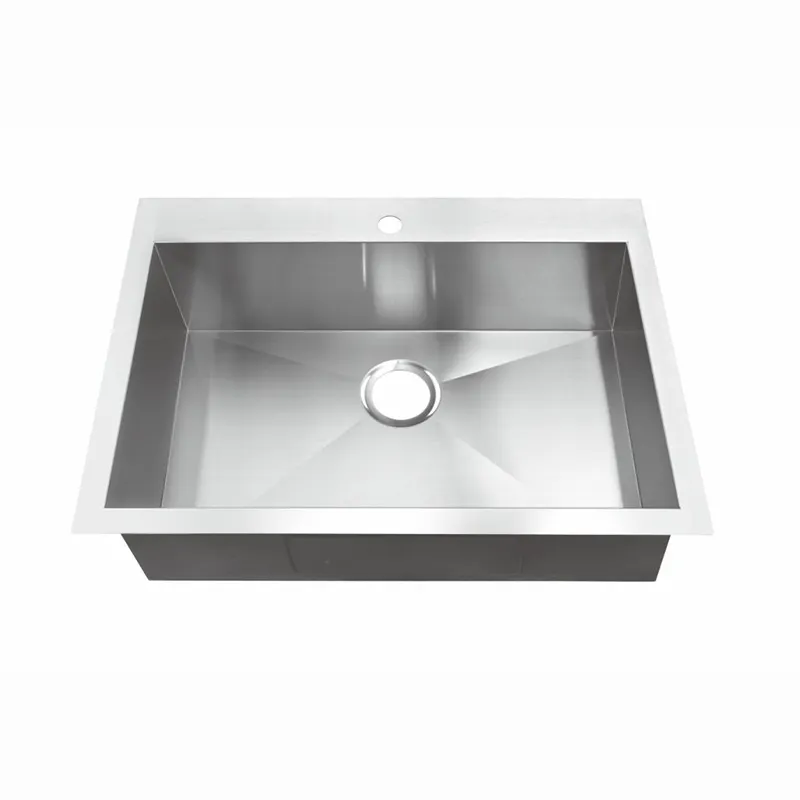 Customized Anti-Bacterial Handmade 30 X 22 Single Bowl Top Mount Stainless Steel Sink