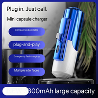 Power Bank Mini Darurat 3300mAh Pengisian Daya Nirkabel Cepat Lampu Malam Gantungan Kunci Tipe-C/Lighting/Android Pengisi Daya CE