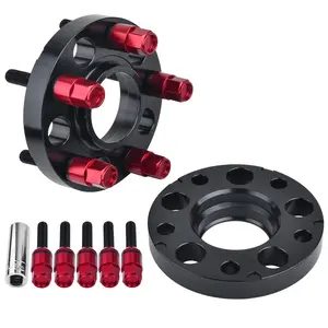 2pcs 15毫米黑色hubcentric汽车车轮垫片用红色螺母适合E36 E46 E90 E92 E60 318i 323i 325i 328i 330i 335i 525i 545i