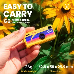 Mini caméra d'action G6 Thumb Keychain, écran 0,96 pouce, style rétro, compatible carte mémoire, enregistreur vidéo 1080P, très petite caméra. - Product Image 2