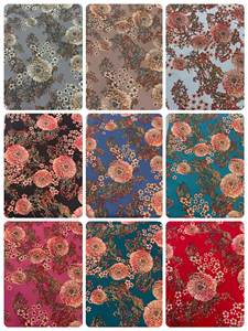 Nuevo diseño seleccionado, lámina dorada, impresión digital, Lámina de poliéster, gasa, koshibo, tela crepé con contorno dorado para vestido - Product Image 6