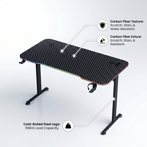 Gaming <b>Table</b> A1 Model Gaming Desk RGB LED Lights Steel Frame Durable <b>Computer</b> Desk <b>for</b> Esports Gamer home furniture - Product Image 5