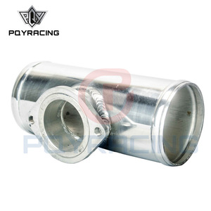 ท่ออลูมิเนียมเชื่อมต่อวาล์วไอเสีย Poyracing ขนาด 3 นิ้ว สีเงิน สำหรับชุดอินเตอร์คูลเลอร์ ชุดอัพเกรด - Product Image 1