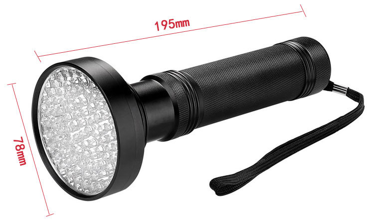 UV Black Light Flashlight - 100 LED Ultraviolet Flashlight for Home & Hotel  Inspections, Pet Stains & More, IP65 Rated