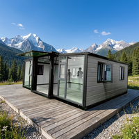 Maison modulaire de luxe 2, 3 ou 4 chambres, 20-40 pieds, livraison facile, design mobile, petite maison préfabriquée extensible en conteneur