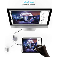 Station d'accueil convertisseur Type-C 4 en 1 avec double hub USB pour Switch, téléphone portable, tablette, ordinateur portable
