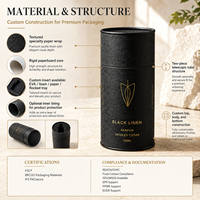 Emballage en tube de papier rigide sur mesure, boîte cylindrique en carton de luxe, boîte ronde pour parfum, bougie, cosmétique, cadeau, OEM