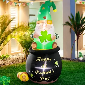 Poupée gonflable personnalisée pour la Saint-Patrick, ballon lutin, décoration de vacances extérieure et intérieure éclairée