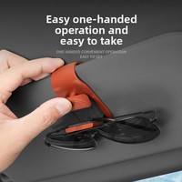 Moderno Soporte para Gafas de Sol con Clip para Visera de Coche, Tipo Presión, de ABS, con Almacenamiento para Parasol