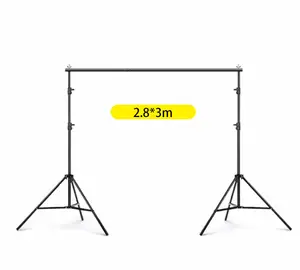 2.8*3m Canvas nhiếp ảnh nền đứng sản xuất Backdrop hỗ trợ hệ thống cho video và hình ảnh chụp