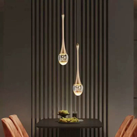 Lustre léger Simple en cristal de luxe nordique pour chambre et Restaurant Bar longues lampes suspendues pour escalier décor à la maison