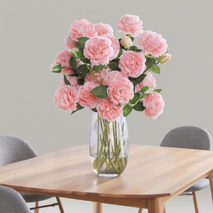 Fleurs de pivoine réalistes pour mariage, Pâques, accessoires de photographie en extérieur et décoration intérieure - Fleurs artificielles en plastique - Product Image 1