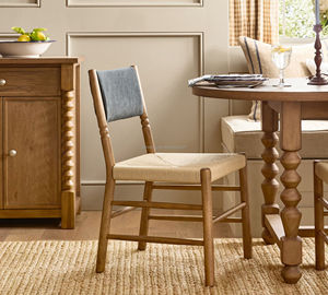Sedia da Pranzo Classica Europea Contemporanea in Legno e Corda Intrecciata per Casa e <span class=keywords><strong>Cucina</strong></span> - Product Image 5