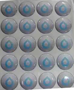 Adesivo 3D de resina epóxi transparente à prova d'água, adesivo de cúpula para etiquetas de embalagens, atraente