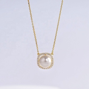 Collar circular personalizado de plata 925 chapado en oro, para mejor amiga, mamá, minimalista, vintage, delicado, con perlas, para damas. - Product Image 3