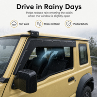 Déflecteurs de Vitres Pare-Pluie pour Suzuki Jimny JB64 JB74 3 Portes, Accessoires Extérieurs de Voiture en ABS à Rivets