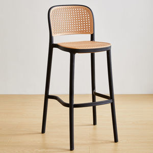 Sillas Altas de <span class=keywords><strong>Bar</strong></span> para Exteriores, Sillas Altas de Cocina, Sillas de Ratán para Restaurante, Apilables - Product Image 5
