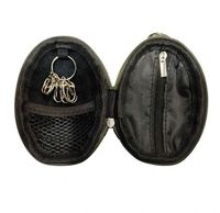 Échantillon gratuit étui à clés de voiture haute capacité Grenade forme fermeture éclair à main porte-monnaie pochette sac crochet en métal fermeture éclair porte-clés pochette avec