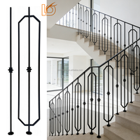 Balustre en fer forgé noir massif carré pour escalier, panneau à jointures, pour garde-corps de balcon intérieur, directement de l'usine