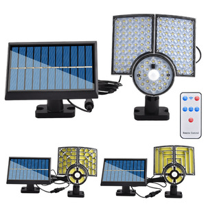 Solar Powered <b>LED</b> Wall Lamp 3 Head <b>Motion</b> <b>Sensor</b> Split <b>Light</b> Outdoor Security Floodlight - Product Image 5