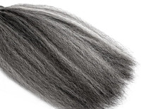 Extensions de cheveux à clipser Kinky Straight gris sel et poivre, gris argenté, extensions de cheveux humains vierges brésiliens mélangés argentés 100g