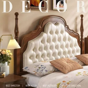 <span class=keywords><strong>Lit</strong></span> en <span class=keywords><strong>bois</strong></span> vintage classique KMJ sur mesure pour chambre d'hôtel, avec tête de <span class=keywords><strong>lit</strong></span> capitonnée, disponible en tailles Queen et King - Product Image 3