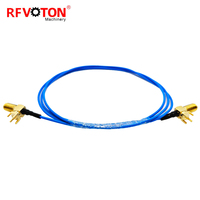 Kabel Koaksial SMA Female PCB Sudut Kanan ke SMA Female PCB RG402 Berkualitas Tinggi Presisi, Perakitan Kabel DC-18GHz VSWR Rendah
