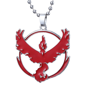 Joyería de Moda, Marca ZRM, Collar con Colgante de Poke Go, Anime, Aleación de Zinc, Logotipo del Equipo Valor, Místico e Instinto, Cadena de Cuentas Geométricas - Product Image 4