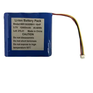 Paquete de batería recargable 18650 baterías de iones de litio inr18650 4s1p 14,4 V 14,8 V 2500mAh 2600mAh Paquete de batería de iones de litio para LED