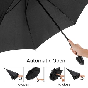 Custom Modern Straight Wooden Handle Waterproof UV Protection Windproof Sunny Kinte SK-272 102cm Open Diameter Davek <b>Umbrella</b> - Product Image 6