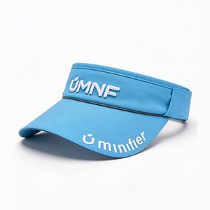 Casquette de soleil unisexe bleu ciel en soie glacée avec lettres 3D en relief, protection UV, large bord, pour queue de cheval, sport, voyage, extérieur, plage - Product Image 4