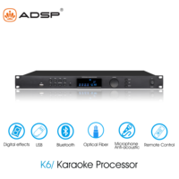 Processeur audio DSP professionnel ADSP, amplificateur de voiture 4 canaux en métal, certificat CE, 96 kHz, double écho + réverbération, 15 W, USB/