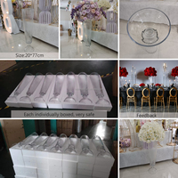 Support de fleurs pour centre de table de mariage, cylindre en verre transparent, vase conique pour la décoration de fête de mariage
