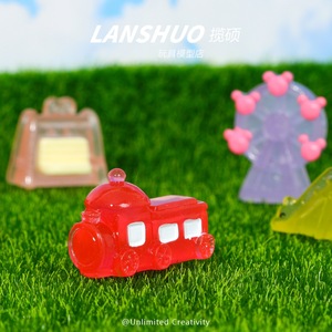 Kit de bijoux DIY Lanshuo en résine 3D miniature qui brille dans le noir, thème parc d'attractions, pour décorations de bureau et porte-clés de jeu d'imitation - Product Image 2