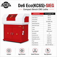 Tour de banc CNC miniature SIEG De6 Eco (KC6S) basé sur PC, 1000W, MT3, 4 outils, pour laboratoire, éducation et équipement de fablab