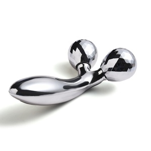 Rodillo de Masaje Facial de Diseño Único Promocional, Masajeador Anticelulítico con Cuerpo Plateado - Product Image 5