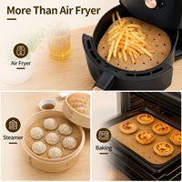 Papier sulfurisé carré perforé en pulpe de Kenaf de qualité alimentaire, résistant à la chaleur, jetable, pour friteuse à air, cuisson de pizzas et pains, personnalisé en usine
