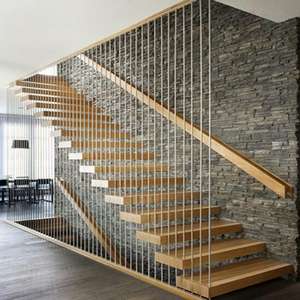 <span class=keywords><strong>Escalier</strong></span> flottant moderne en bois / <span class=keywords><strong>Escalier</strong></span> en bois / <span class=keywords><strong>Escalier</strong></span> moderne avec rampes en verre, <span class=keywords><strong>marches</strong></span> en bois, <span class=keywords><strong>escalier</strong></span> élégant et abordable - Product Image 2