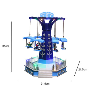 Carnival Pardrop LED Light Adorno de Navidad Hada religiosa y música Inspirado Paracaídas de plástico Artesanía de resina Moviéndose hacia arriba y hacia abajo - Product Image 2