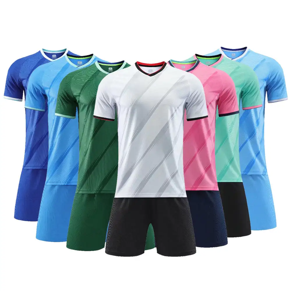 Moda 100 _ poliéster sublimación fútbol conjunto uniforme Jersey futbol voleibol Jersey comprar camisetas de fútbol en línea